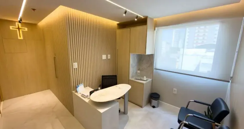 Sala comercial mobiliada no edifício london business. área privativa de 36m². nascente.