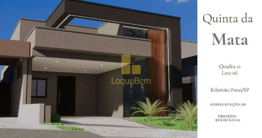 Casa condomínio à venda em quinta da mata, ribeirão preto – 3 suítes, 4 vagas