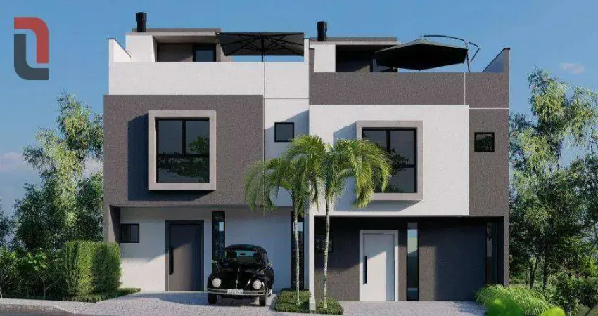 Sobrado com 3 quartos à venda, 118 m² por R$ 595.000 - Santa Cândida - Curitiba/PR