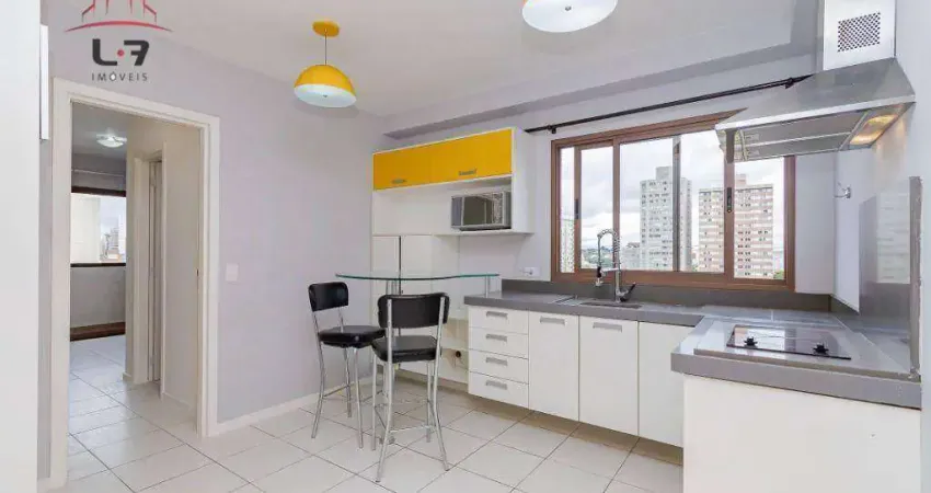 Apartamento com 1 quarto para alugar, 32 m² por r$ 2.200/mês - centro - curitiba/pr