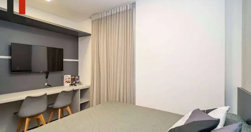 Studio com 1 quarto para alugar, 19 m² por r$ 2.200/mês - centro - curitiba/pr