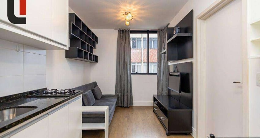 Apartamento com 1 dormitório para alugar, 26 m² por R$ 2.878,14/mês - Água Verde - Curitiba/PR