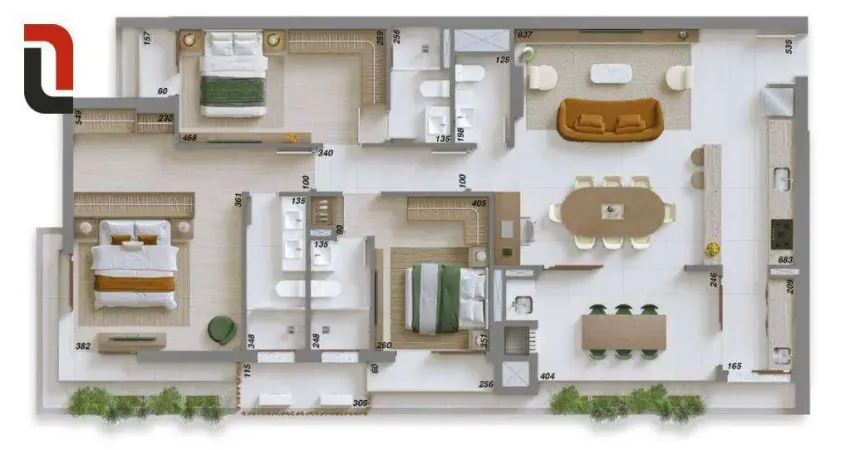 Edifício alta - apartamento 3 suítes, sacada com churrasqueira e 2 vagas no mercês