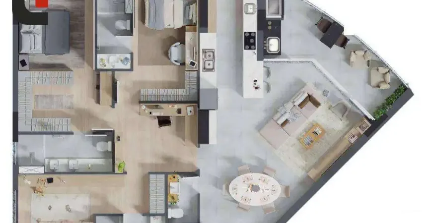 Edifício grand solare - apartamento 147 m²área privativa 3 suítes, sacada com churrasqueira e 2 vagas no jardim botânico