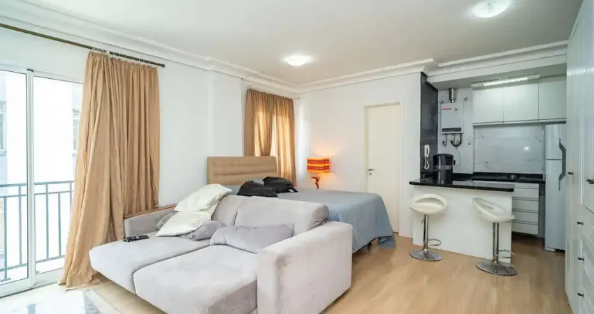 Apartamento flat de 1 quarto para alugar no alto da xv de curitiba.