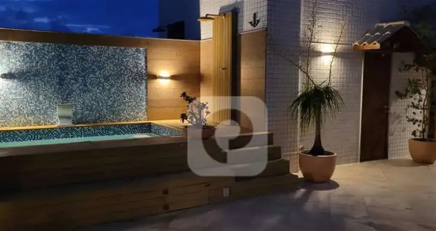 Linda cobertura dúplex de alto padrão, 4 suítes, com 360m²,  vista panorâmica.