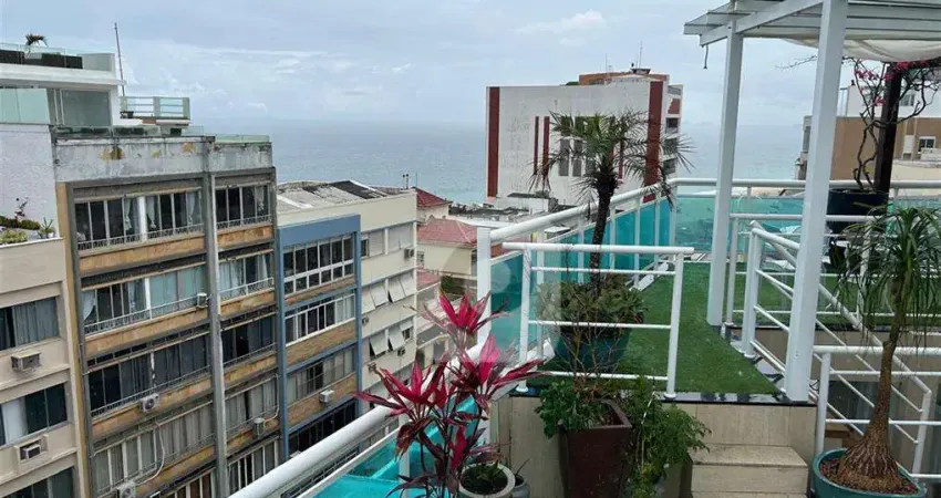 Patrimovel vende em ipanema apartamento de 3 quartos com vista mar e rooftop