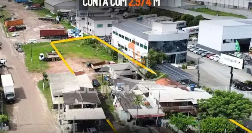 Excelente terreno para galpão na rod. jorge lacerda - espinheiros