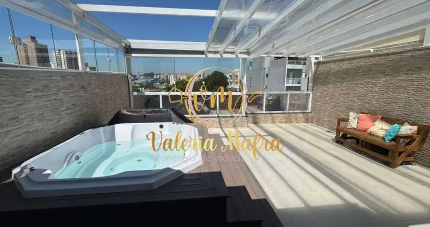 Cobertura duplex para venda em santo andré, vila valparaíso, 2 dormitórios, 2 suítes, 2 banheiros, 2 vagas
