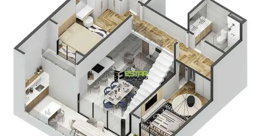 Apartamento Duplex com 3 dormitórios à venda, 142 m² por R$ 1.530.000,00 - Nova Gardênia - Atibaia/SP