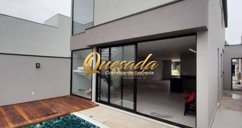 Sobrado novo, à venda, 3 suítes, piscina, Condomínio Gran Reserve, Indaiatuba.