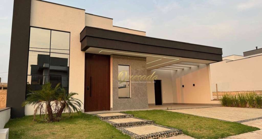 Casa térrea à venda, 3 suítes, escritório, piscina, Condomínio Milano, Indaiatuba.