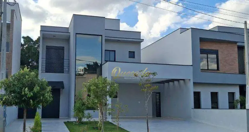 Sobrado novo à venda, 3 suítes, escritório, planejados, Condomínio Jardins Di Roma, Indaiatuba.