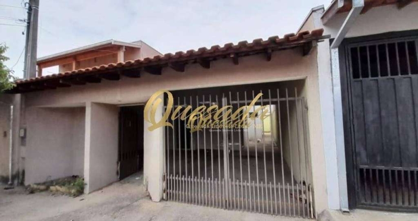 Aconchegante casa térrea, á venda, semi - nova, 2 dormitórios, ar condicionado, quintal, 2 vagas cobertas no bairro Jardim Paulista II, Indaiatuba.
