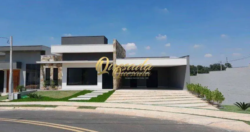 Casa assobradada nova à venda, 3 suítes, Condomínio Evidências, Indaiatuba.