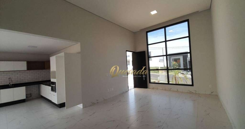 Casa nova à venda, 3 suítes, planejados, Condomínio Gran Reserve, Indaiatuba.
