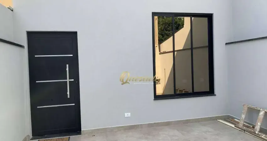 Casa térrea nova, à venda, 3 quartos, 1 suíte, quintal, Jardim Morada do Sol, Indaiatuba.