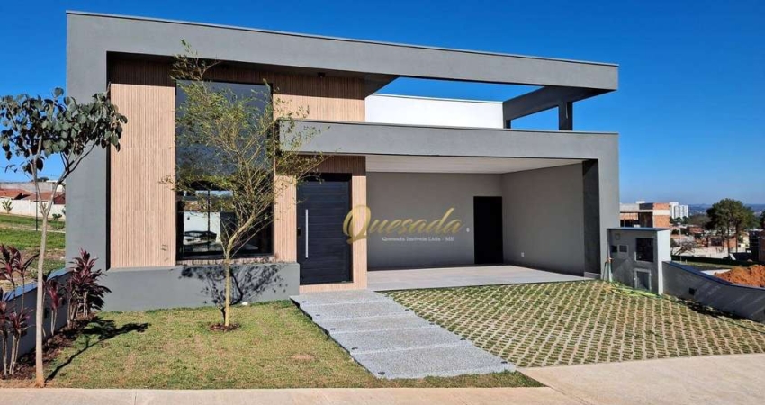 Casa térrea nova à venda, 3 suítes, piscina, escritório, Condomínio Villa Sapezal, Indaiatuba.