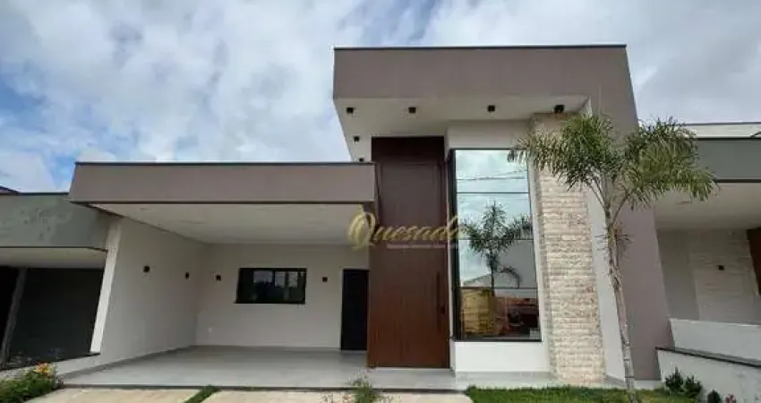 Casa térrea nova, à venda, 3 suítes, planejados, piscina, Condomínio Evidências, Indaiatuba.