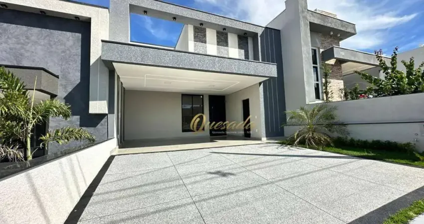 Casa térrea nova, á venda, 3 dormitórios, 1 suíte, planejados, Condomínio Gran Reserve, Indaiatuba.