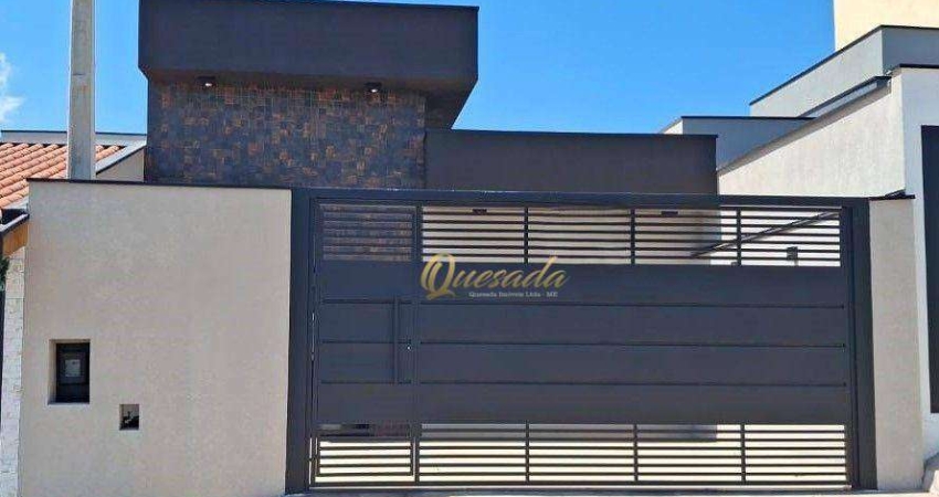 Casa térrea nova, à venda, 3 dormitórios, 1 suíte, área gourmet, Parque Barnabé, Indaiatuba.