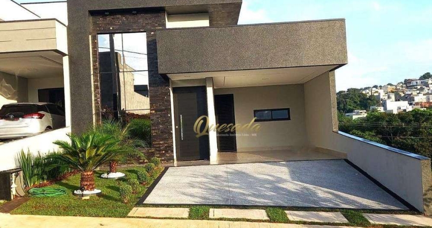 Casa térrea nova, à venda, 3 suítes, planejados, Condomínio Gran Reserve, Indaiatuba.
