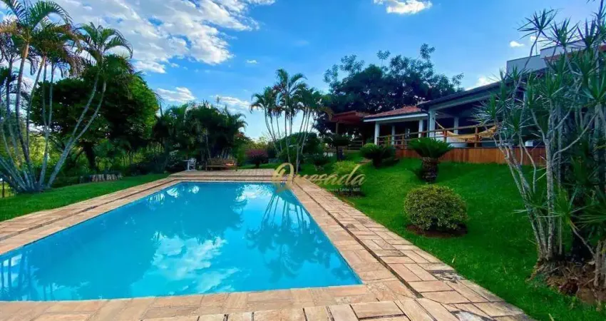Chácara térrea, à venda, 3 suítes, piscina, lago, Condomínio Lagos de Shanadu, Indaiatuba.