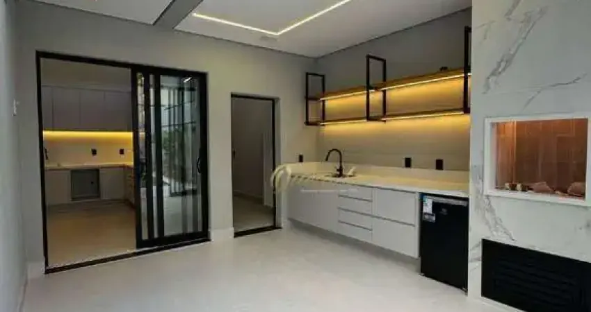 Casa térrea nova, à venda, 3 suítes, planejados, piscina, Condomínio London Park, Indaiatuba.
