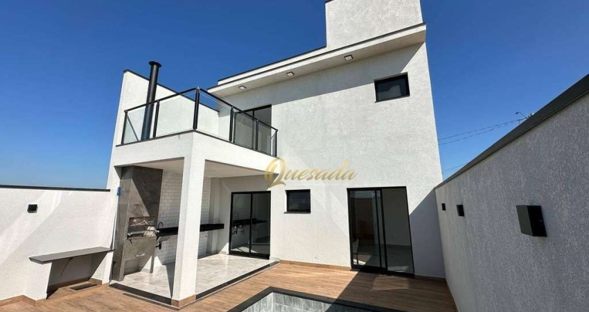 Sobrado novo, à venda, 3 dormitórios, 2 suítes, piscina, Parque Barnabé, Indaiatuba.