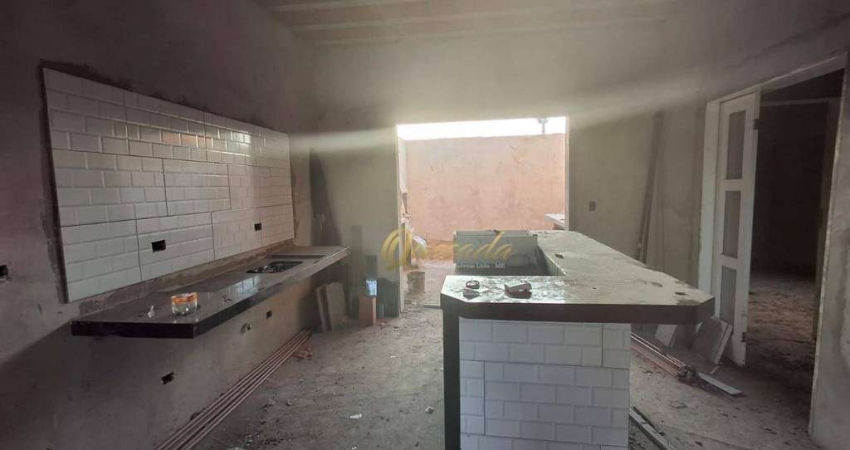 Casa térrea em construção, à venda, 3 dormitórios, 1 suíte, piscina, Jardim Casablanca, Indaiatuba.