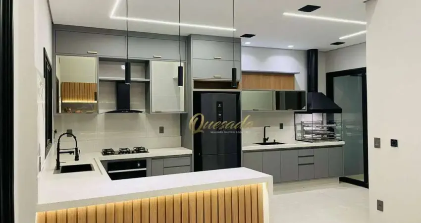 Casa térrea nova, à venda, 3 quartos, 1 suíte, planejados, Condomínio Vila Ytu, Indaiatuba.