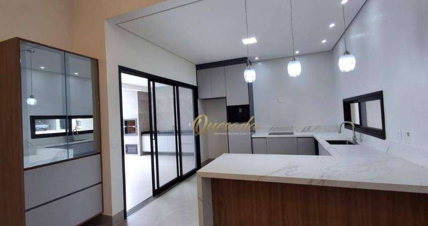 Casa nova, à venda, 3 suítes, escritório, planejados, SPA, Condomínio Gran Reserve, Indaiatuba.