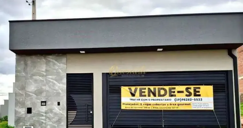 Casa térrea nova à venda, 3 quartos, 1 suíte, área gourmet, jardim bom sucesso, indaiatuba.