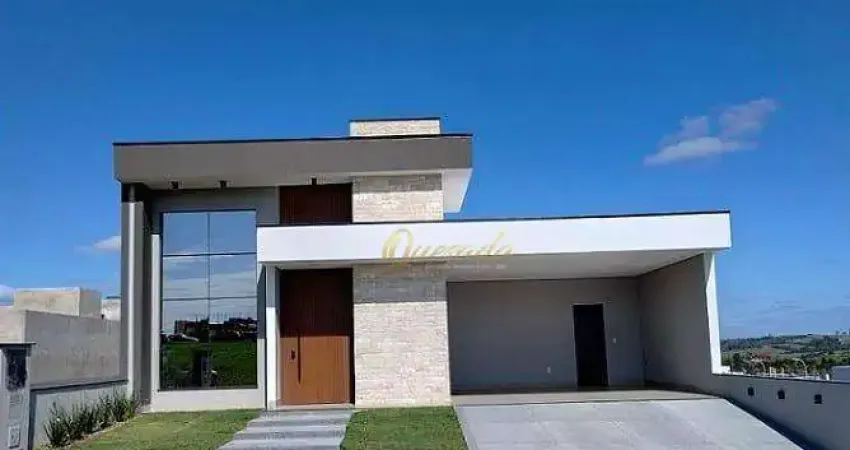 Linda casa térrea nova, 3 suítes, planejados, piscina, condomínio maria cândida, indaiatuba.