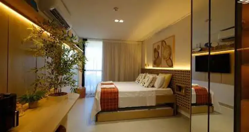 Vende-se studio térreo (c/ garden) - frente piscina - 41m² - estrutura de resort - porto de galinhas/pe