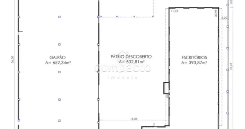 Ponto comercial para alugar na Rua Alberto Sufredini Bertoni, Vila Maceno, São José do Rio Preto