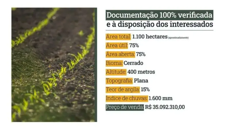 Chácara / sítio à venda na Indefinido, Centro, Alto Araguaia