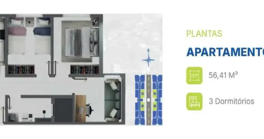 Apartamento com 3 quartos à venda na Rua Jacob do Bandolin, Brasília, Cascavel