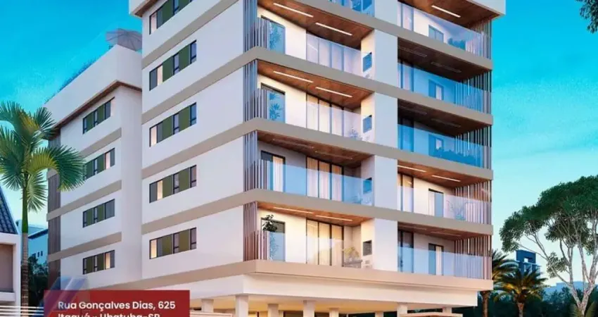 Ubatuba, Itaguá - Apartamento em construção com 02 dormitórios, sendo 01 suíte.