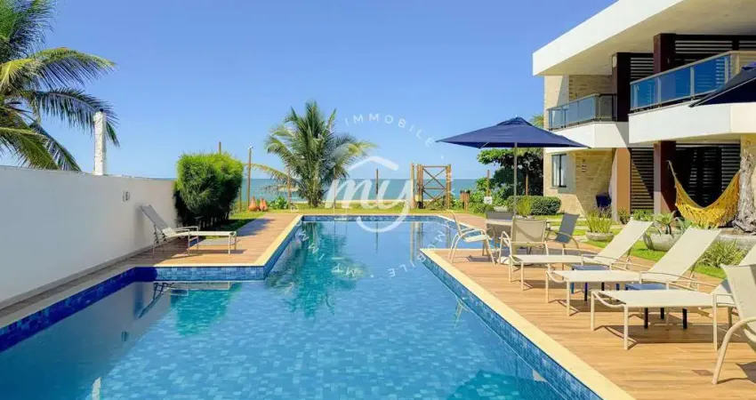 Itacimirim| Apartamento Pé na Areia 70m²| 2 Suítes| 2 Vagas| Mobiliado| Vista Mar