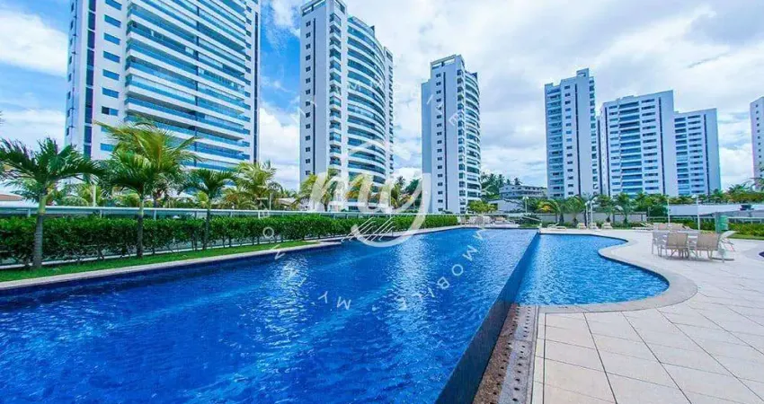 Pituaçu| hemisphere 360º| aptº vista mar e mobiliado| 140m²| 3 suítes| 3 vagas