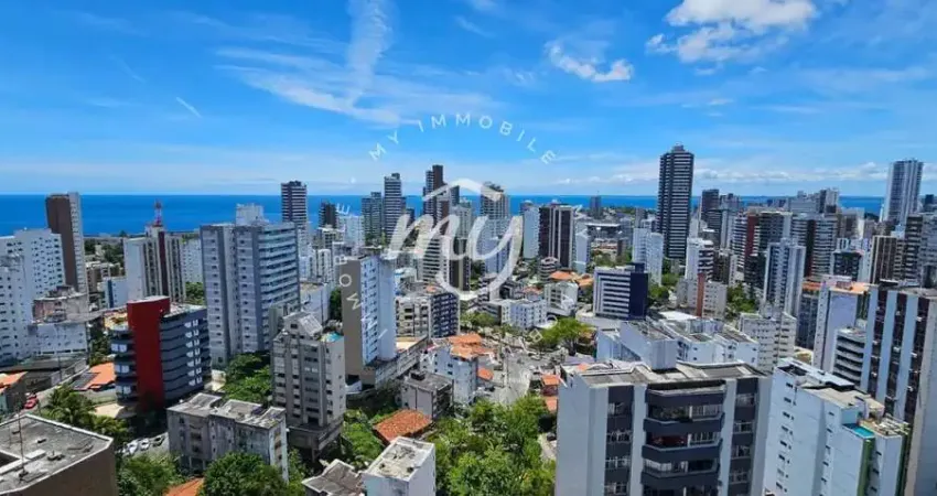 Jardim apipema| aptº 162m²| 3 quartos| 1 gabinete| 3 vagas| nascente| vista mar