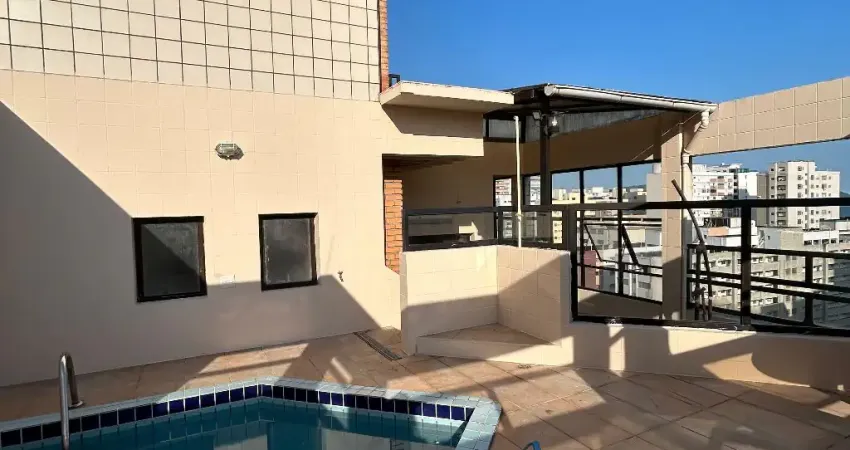 Cobertura com 250 metros quadrados, na quadra da praia, no gonzaga - santos - sp