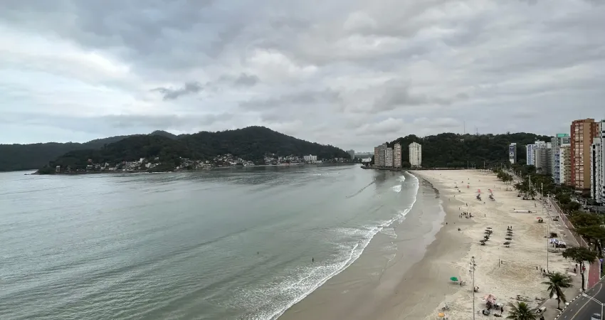 Imóvel para venda com 1 dormitório, frente à praia, com vista panorâmica para o mar, na praia do gonzaguinha - são vicente - sp