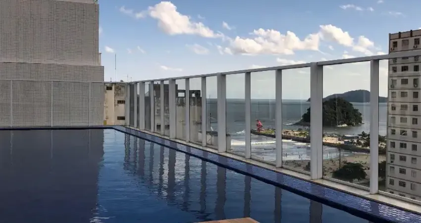 Imóvel para venda com 2 quartos varanda área de lazer mobiliado na quadra da praia em José Menino - Santos - SP