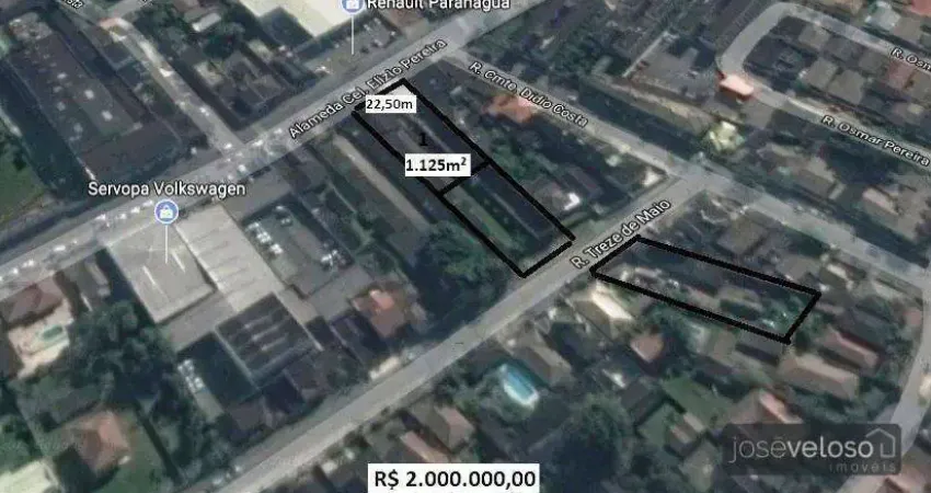 Terreno à venda, 1125 m² por R$ 2.000.000,00 - Estradinha - Paranaguá/PR