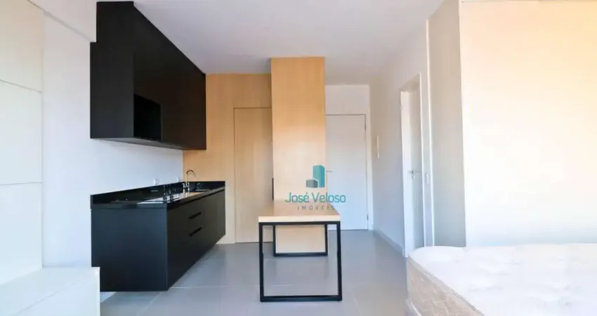 Apartamento studio mobiliado para alugar, 30 m² por r$ 2.150/mês - centro cívico - curitiba/pr