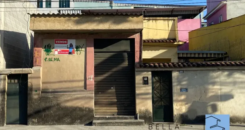 Casa com 2 quartos com quintal e loja à venda, Bairro Prata - Belford Roxo
