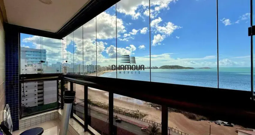 Apartamento à venda de frente para a Praia, 3 quartos, 1 suíte, 2 vagas, Muquiçaba - Guarapari/ES