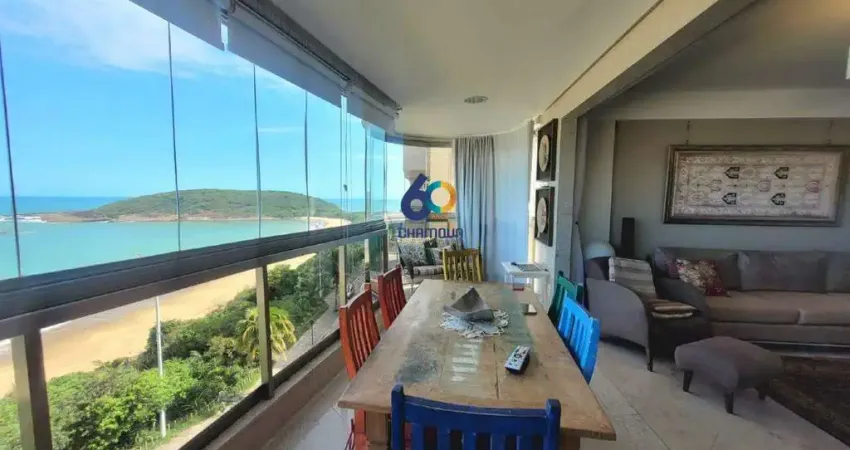 Apartamento 4 suítes com vista para o mar em guarapari (enseada azul) – 208 m², 4 vagas, mobiliado